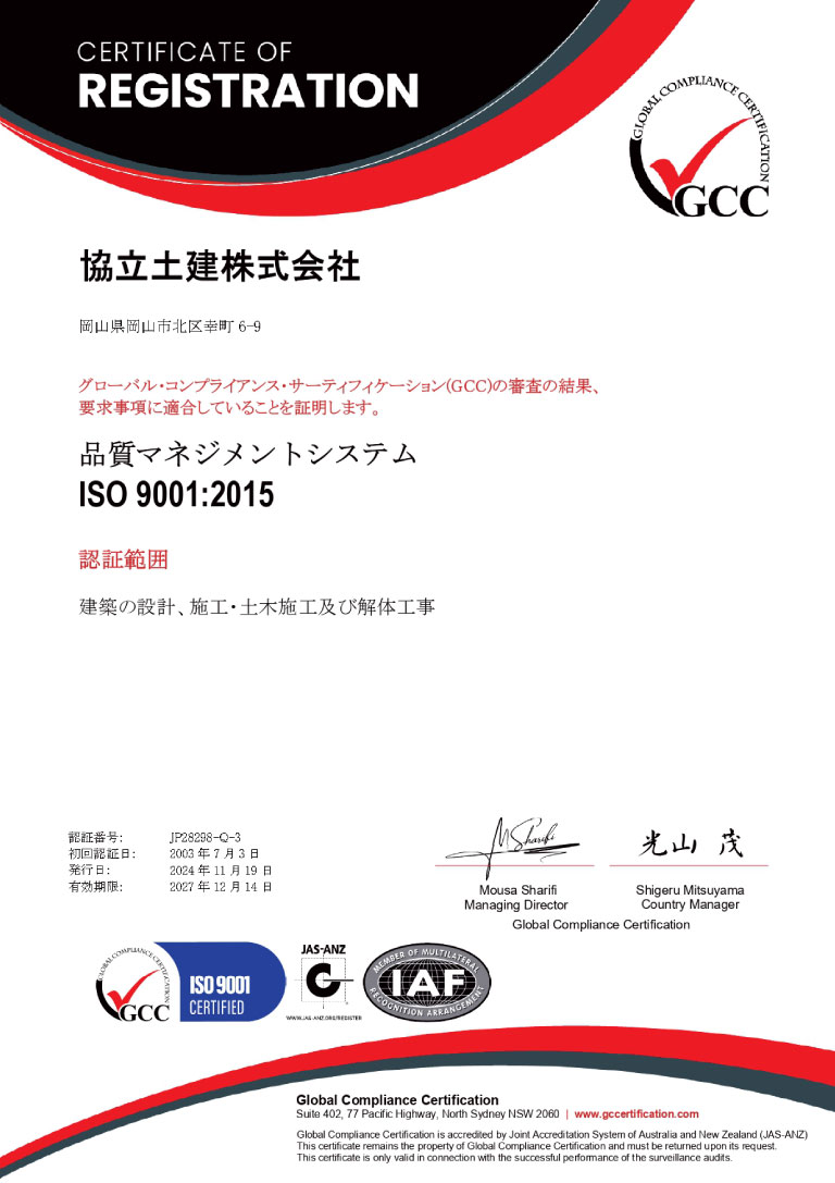 ISO 9001（品質マネジメントシステム）
